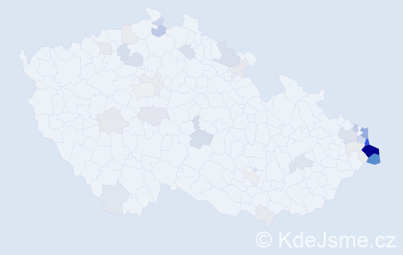 Jméno: 'Janusz', počet výskytů 103 v celé ČR