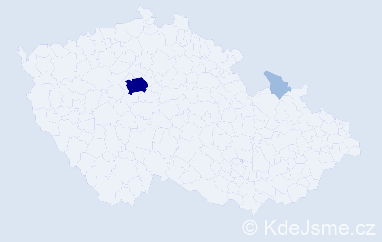 Jméno: 'Joni', počet výskytů 5 v celé ČR
