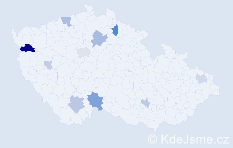 Jméno: 'Martin Daniel', počet výskytů 13 v celé ČR