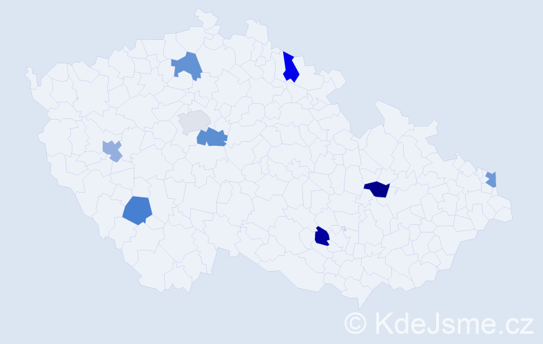 Jméno: 'Sára Elizabeth', počet výskytů 9 v celé ČR