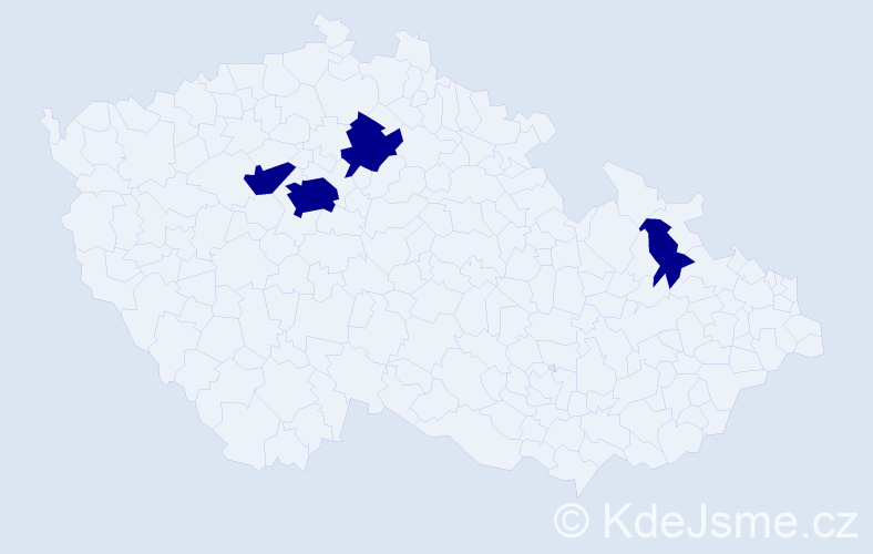Jméno: 'Tomáš Samuel', počet výskytů 4 v celé ČR
