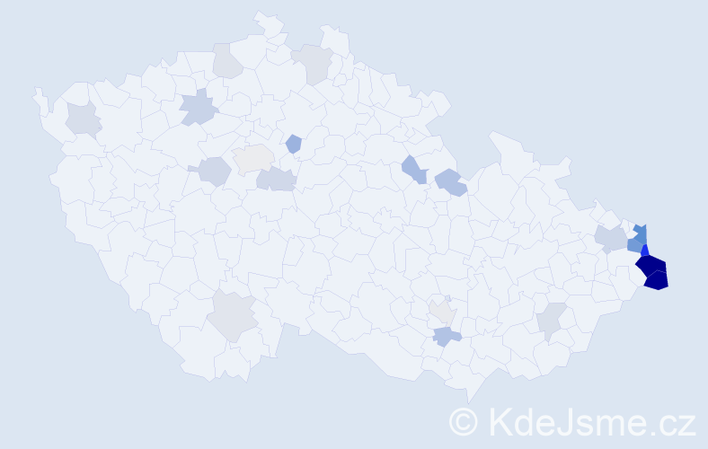 Jméno: 'Mariola', počet výskytů 60 v celé ČR