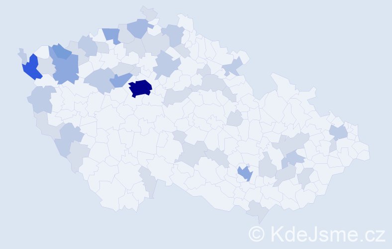 Jméno: 'Ly', počet výskytů 104 v celé ČR