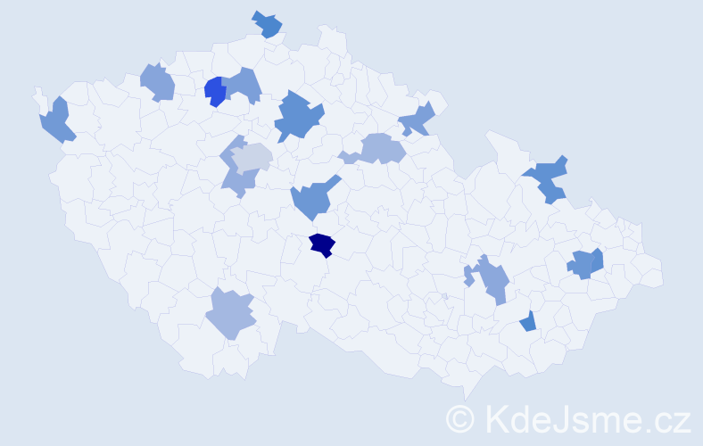 Jméno: 'Thanh', počet výskytů 21 v celé ČR