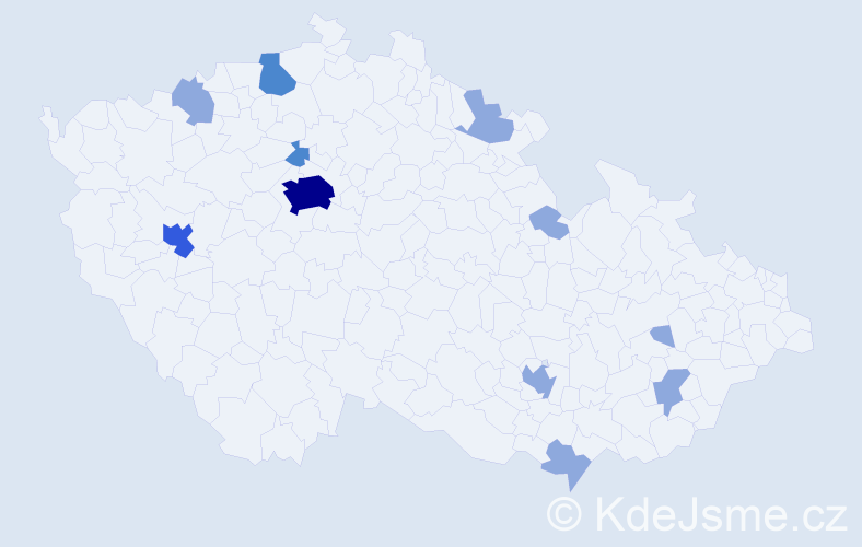 Jméno: 'Ihor', počet výskytů 19 v celé ČR