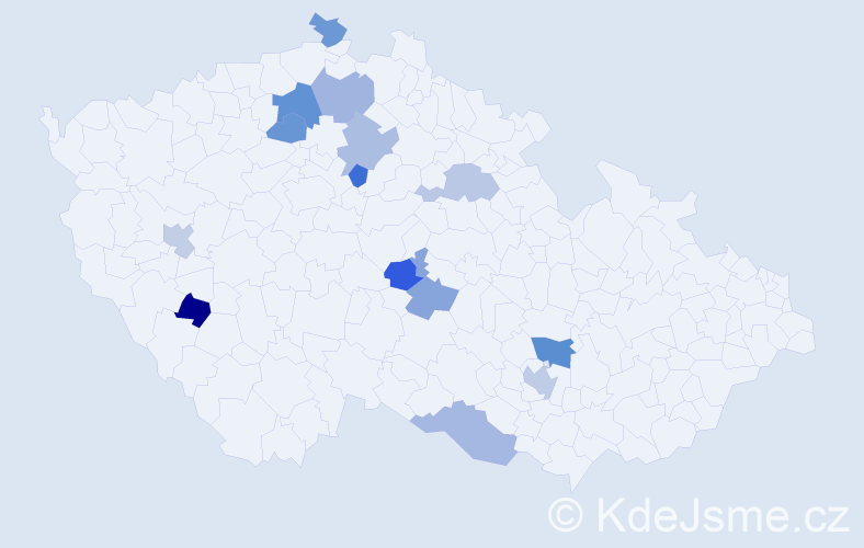 Jméno: 'Gantsetseg', počet výskytů 17 v celé ČR