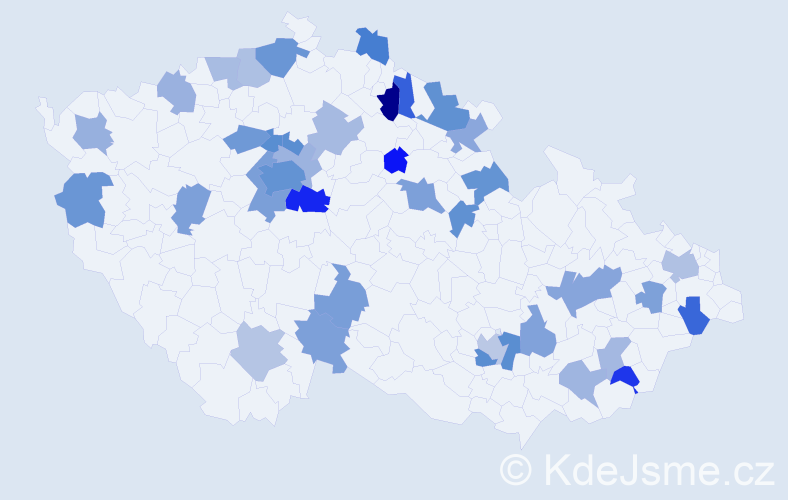 Jméno: 'Jan Jakub', počet výskytů 67 v celé ČR