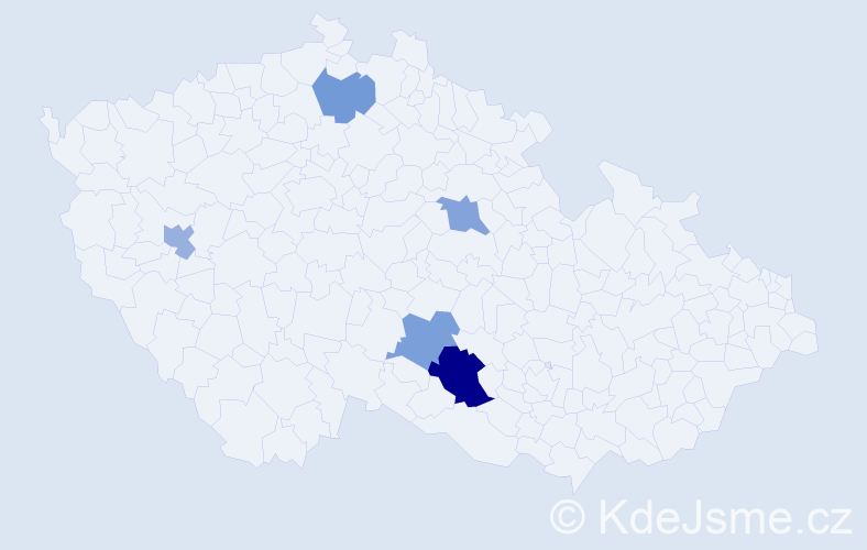 Jméno: 'Zorigtbaatar', počet výskytů 7 v celé ČR