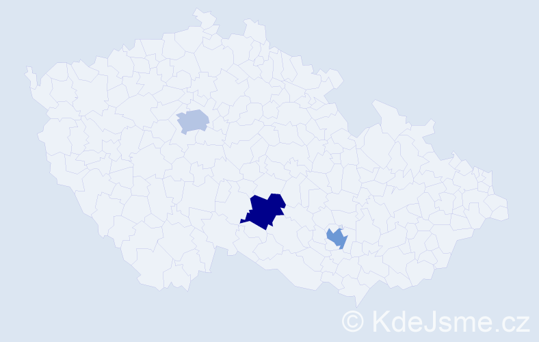 Jméno: 'Jessica Marie', počet výskytů 3 v celé ČR