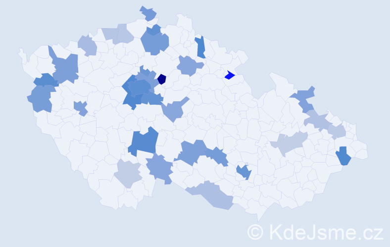 Jméno: 'Dina', počet výskytů 78 v celé ČR