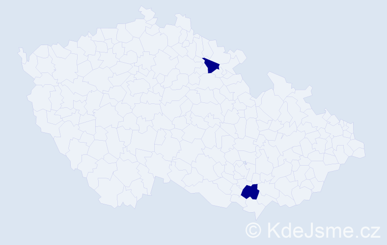 Jméno: 'Adrianus Petrus Maria', počet výskytů 2 v celé ČR