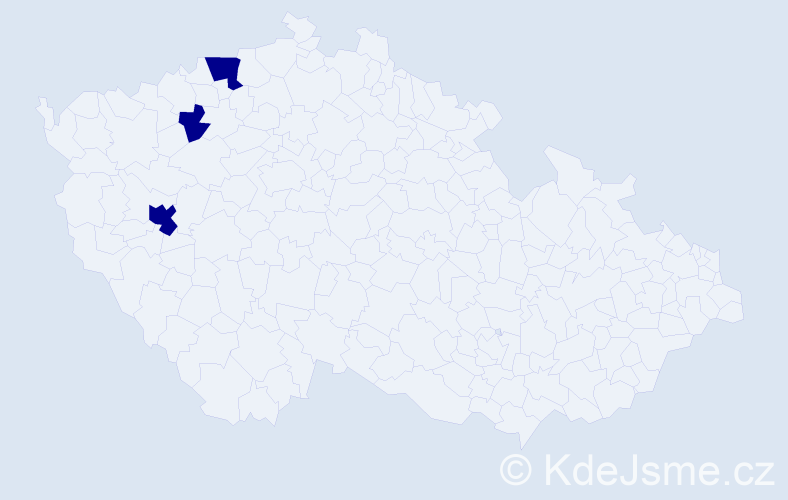Jméno: 'Viet Minh', počet výskytů 3 v celé ČR