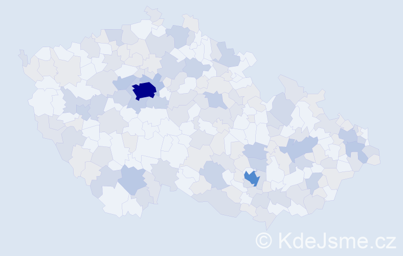 Jméno: 'Sebastien', počet výskytů 385 v celé ČR