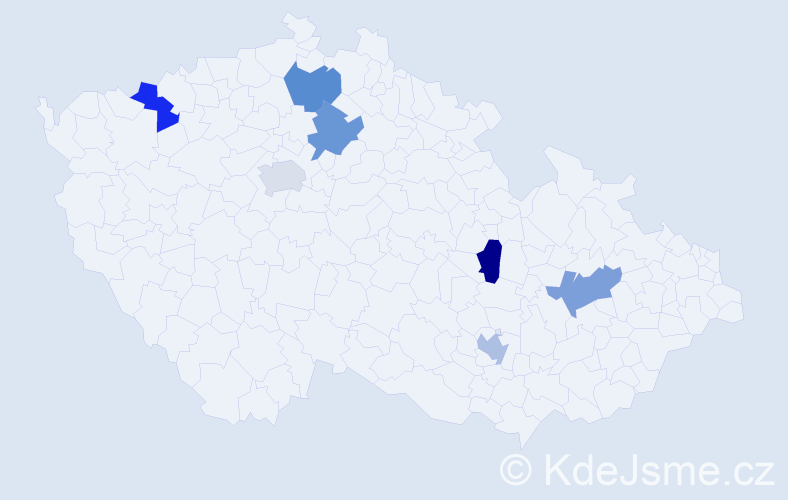 Jméno: 'Shadi', počet výskytů 7 v celé ČR