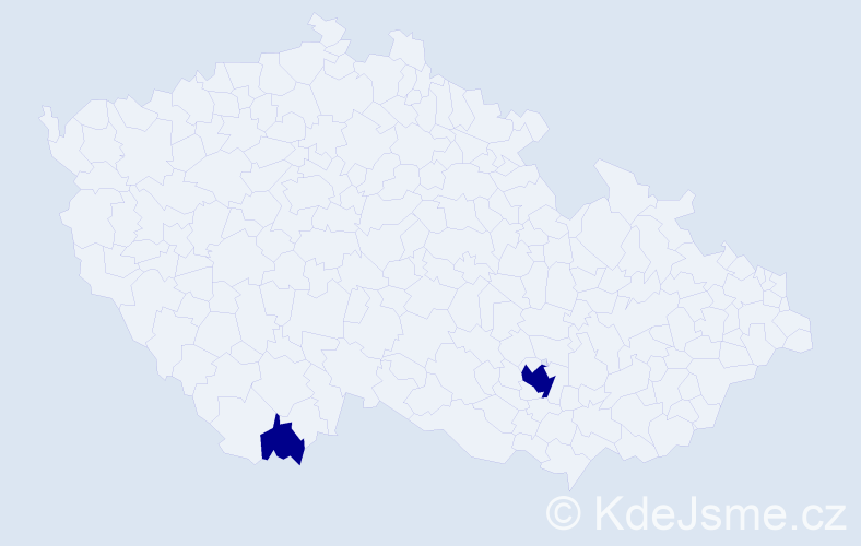 Jméno: 'Stela Marie', počet výskytů 2 v celé ČR