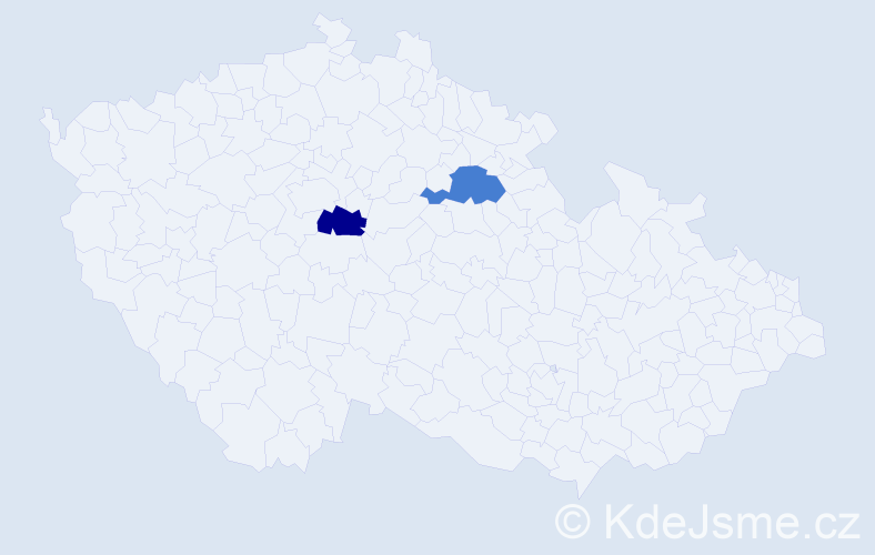 Jméno: 'Michaela Nela', počet výskytů 2 v celé ČR