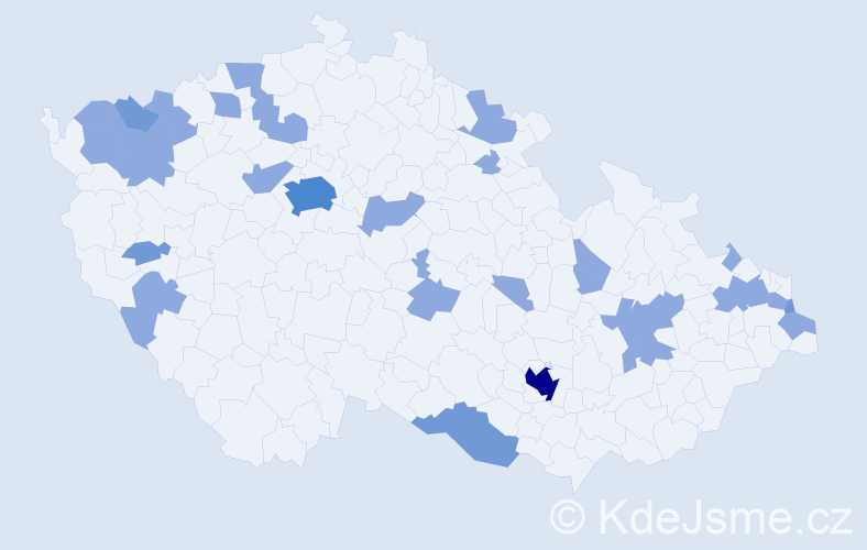 Jméno: 'Engelbert', počet výskytů 41 v celé ČR