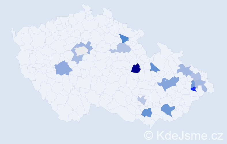 Jméno: 'Nikodém', počet výskytů 22 v celé ČR