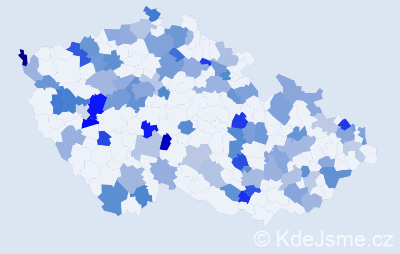 Jméno: 'Madlen', počet výskytů 144 v celé ČR