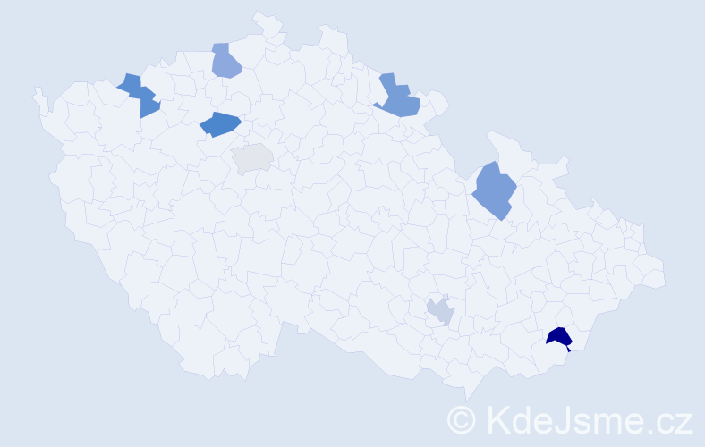 Jméno: 'Kateřina Elizabeth', počet výskytů 8 v celé ČR