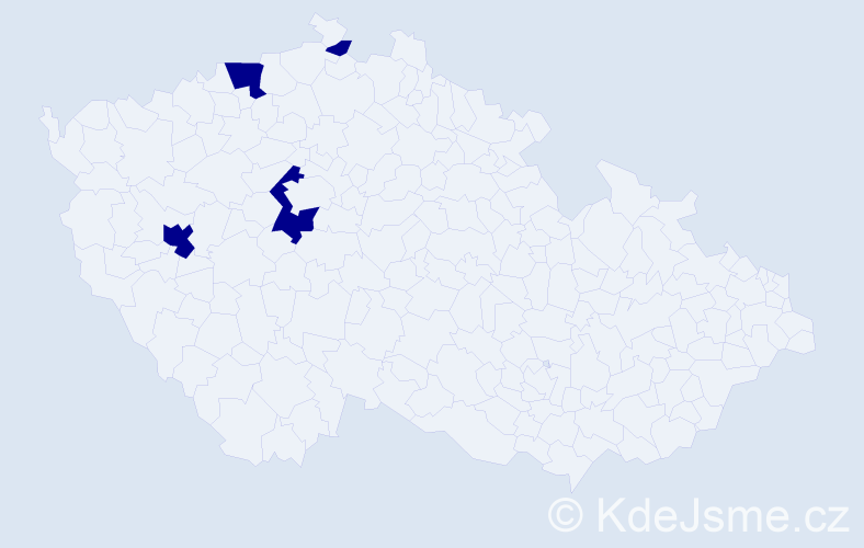 Jméno: 'Arkadij', počet výskytů 4 v celé ČR