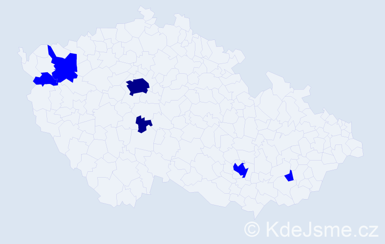 Jméno: 'Biserka', počet výskytů 8 v celé ČR