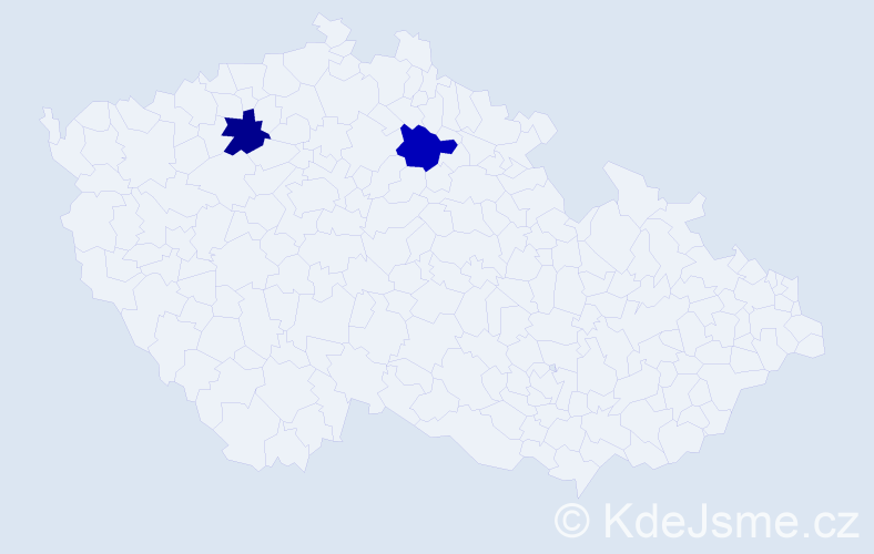 Jméno: 'Jan René', počet výskytů 2 v celé ČR