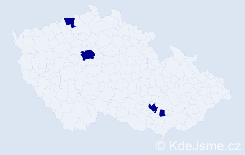 Jméno: 'Razmik', počet výskytů 4 v celé ČR