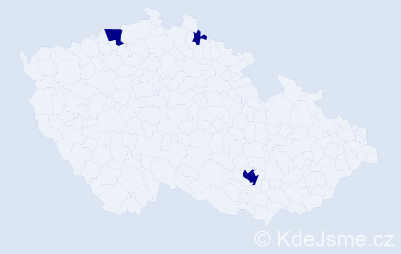 Jméno: 'Ljubov Vladimirovna', počet výskytů 3 v celé ČR