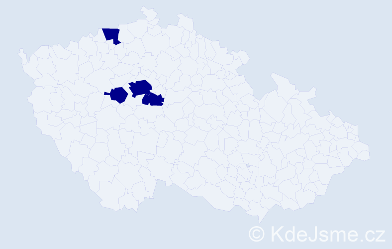 Jméno: 'Abdenour', počet výskytů 4 v celé ČR