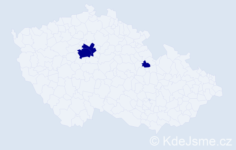 Jméno: 'Bence', počet výskytů 3 v celé ČR