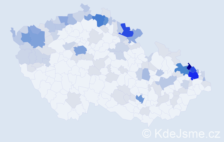 Jméno: 'Gerda', počet výskytů 296 v celé ČR