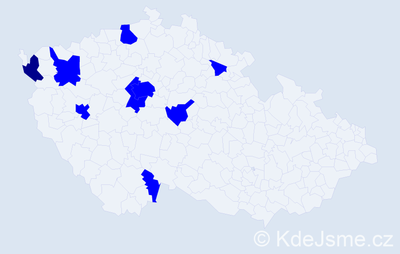 Jméno: 'Thi Dieu Linh', počet výskytů 10 v celé ČR