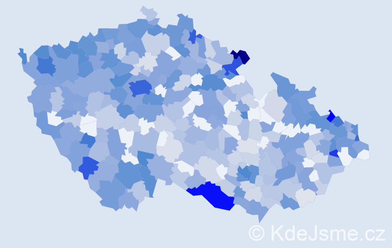 Jméno: 'Judita', počet výskytů 1118 v celé ČR