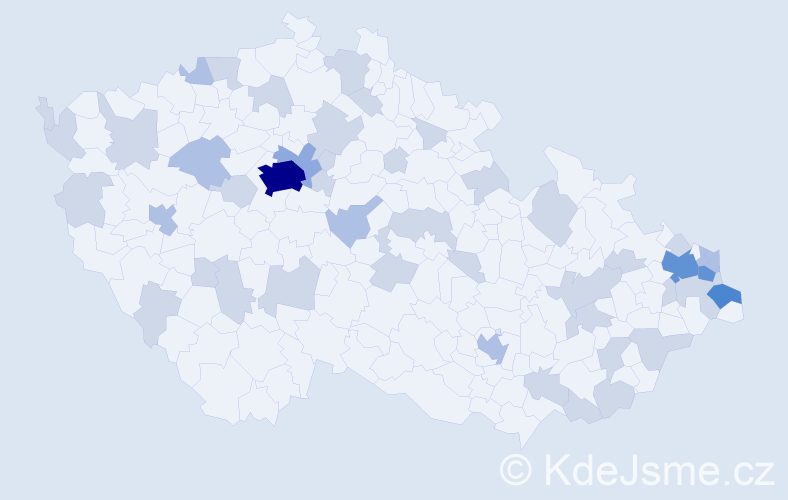Jméno: 'Rút', počet výskytů 86 v celé ČR