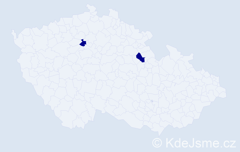 Jméno: 'Hovik', počet výskytů 2 v celé ČR