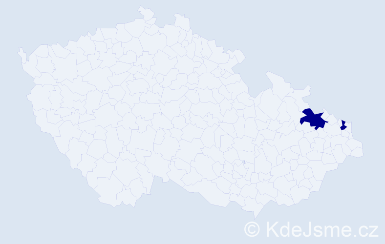 Jméno: 'Sebastian Miroslav', počet výskytů 2 v celé ČR