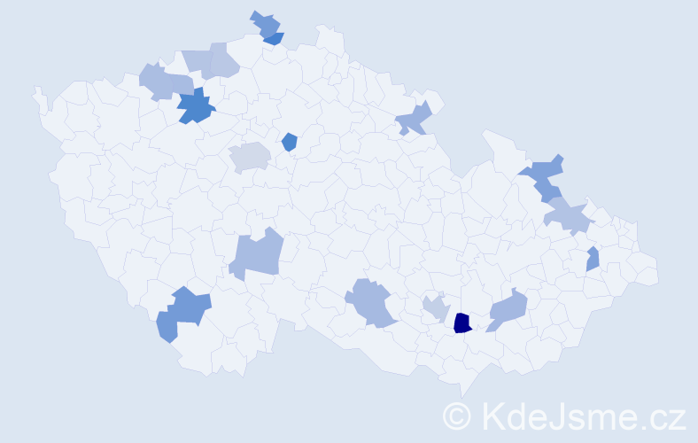 Jméno: 'Zsolt', počet výskytů 25 v celé ČR