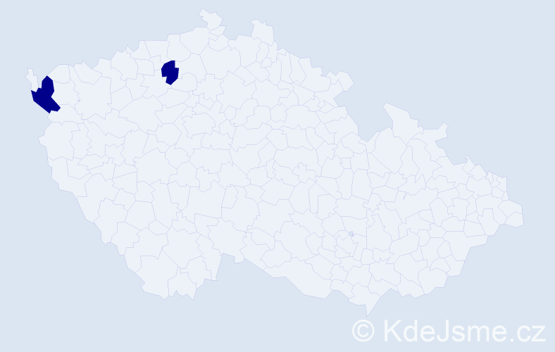 Jméno: 'Iva Ludmila', počet výskytů 2 v celé ČR