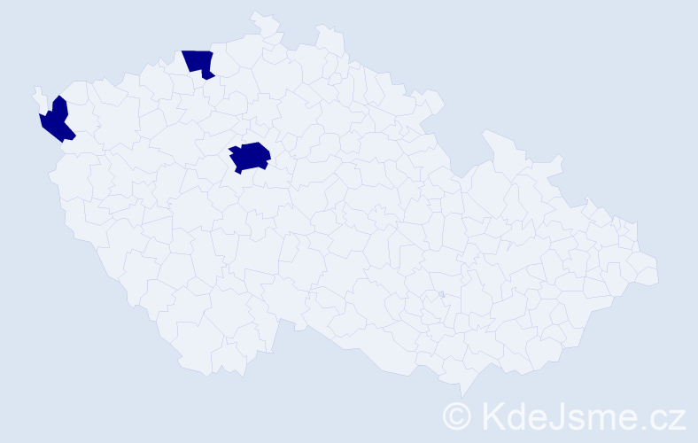Jméno: 'Quyet Chien', počet výskytů 3 v celé ČR