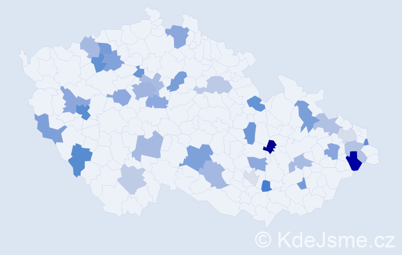 Jméno: 'Vladivoj', počet výskytů 52 v celé ČR