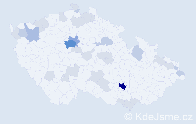 Jméno: 'Simone', počet výskytů 71 v celé ČR