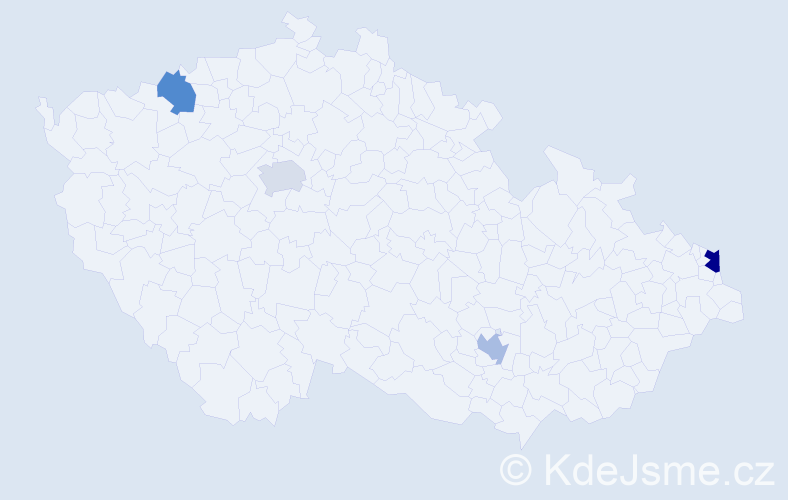 Jméno: 'Stanislaw Jan', počet výskytů 5 v celé ČR