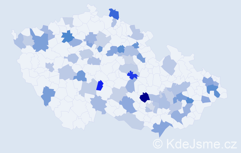 Jméno: 'Bohdanka', počet výskytů 93 v celé ČR