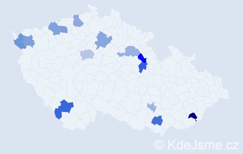 Jméno: 'Martin Josef', počet výskytů 18 v celé ČR