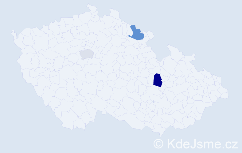 Jméno: 'Nola', počet výskytů 3 v celé ČR