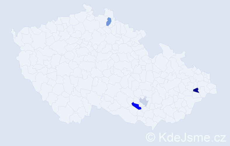 Jméno: 'Scholastika', počet výskytů 4 v celé ČR