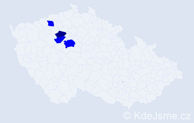 Jméno: 'Svetislav', počet výskytů 5 v celé ČR