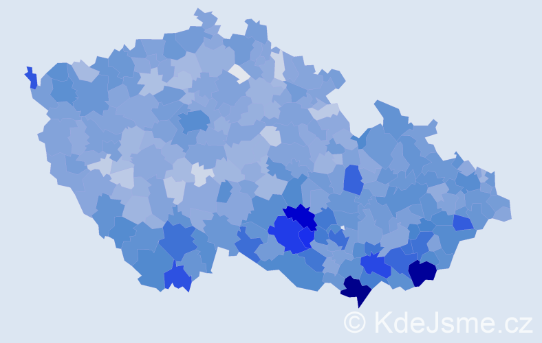 Jméno: 'Ludvík', počet výskytů 7219 v celé ČR