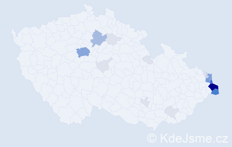Jméno: 'Michał', počet výskytů 89 v celé ČR